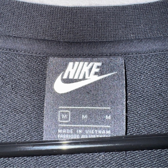 Nike Double Swoosh Crewneck Sweatshirt Black Red Mens Medium - Picture 6 of 7